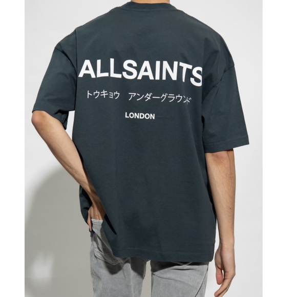 All Saints Other - ALLSAINTS Underground London Oversized Crew Neck Universe blue T-Shirt